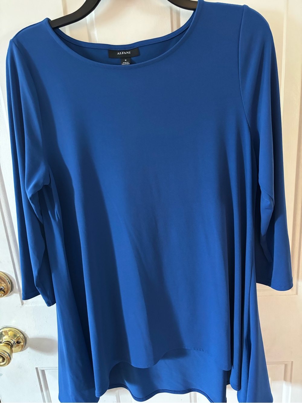Alfani Royal Blue Long-Sleeve Flowing Tunic